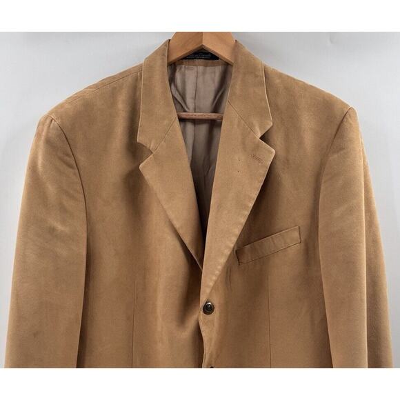 Lord & Taylor Fifth Ave Men Brown Camel Blazer Sport‎ Coat 44R Corp Classic - Picture 2 of 15